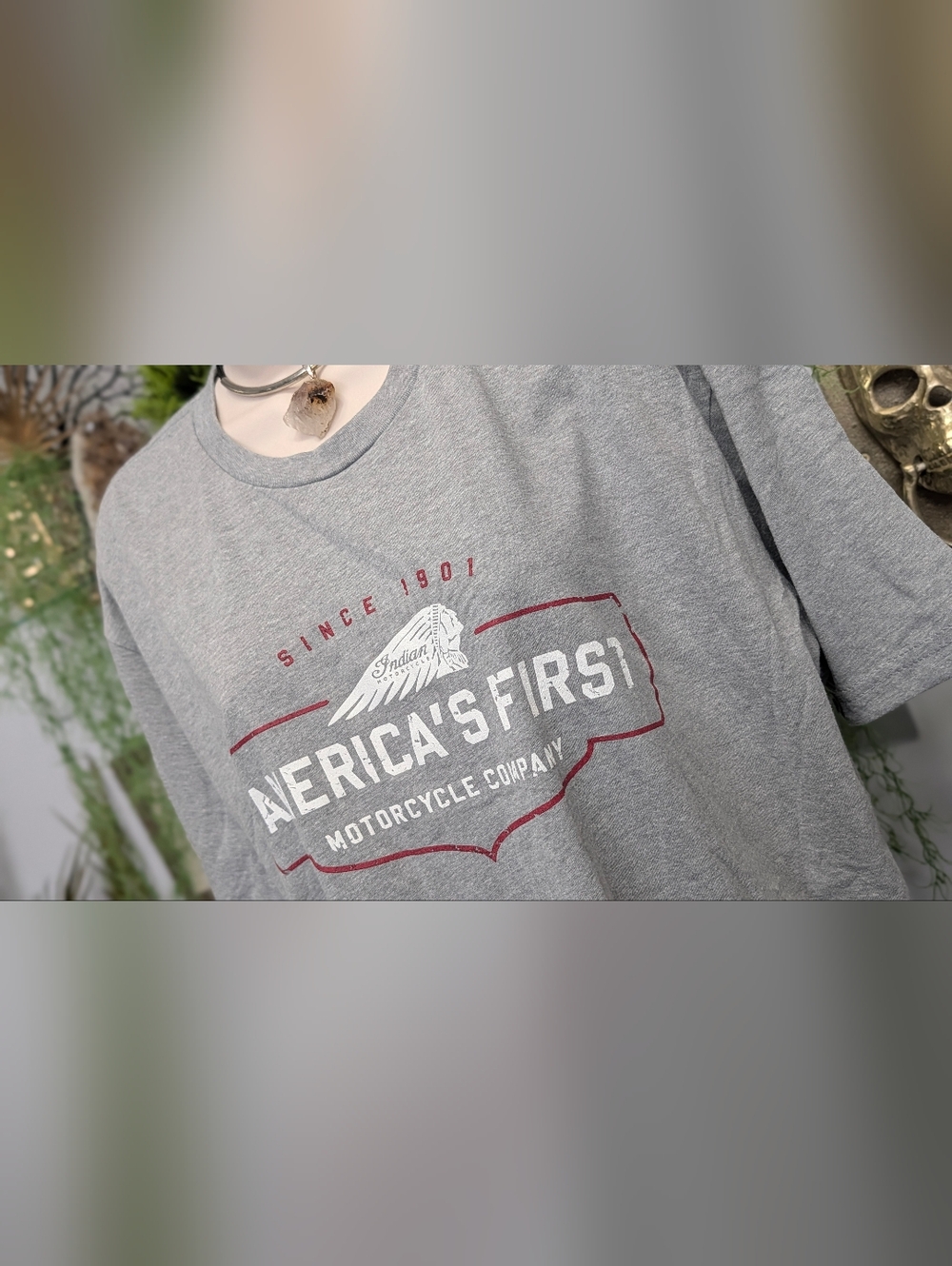 Indian Motorcycle Grey Men's T-shirt XL